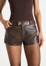 samia-vintage-mini-shorts-brown