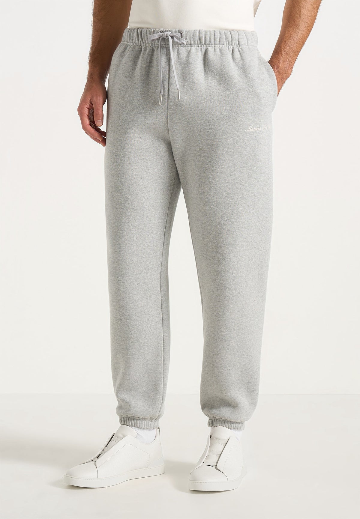 JS005 - Signature Regular Fit Cuffed Sweatpants - Marl Grey