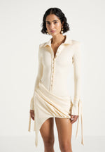 diane-draped-asymmetric-mini-dress-buttercream