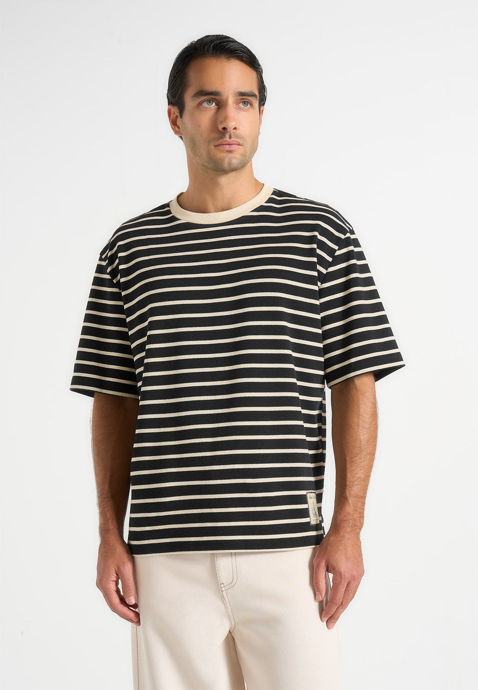 riley-unisex-striped-relaxed-fit-cotton-t-shirt-black-cream