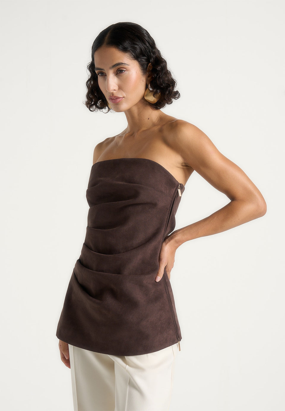 laurena-suede-tacked-longline-bandeau-top-brown