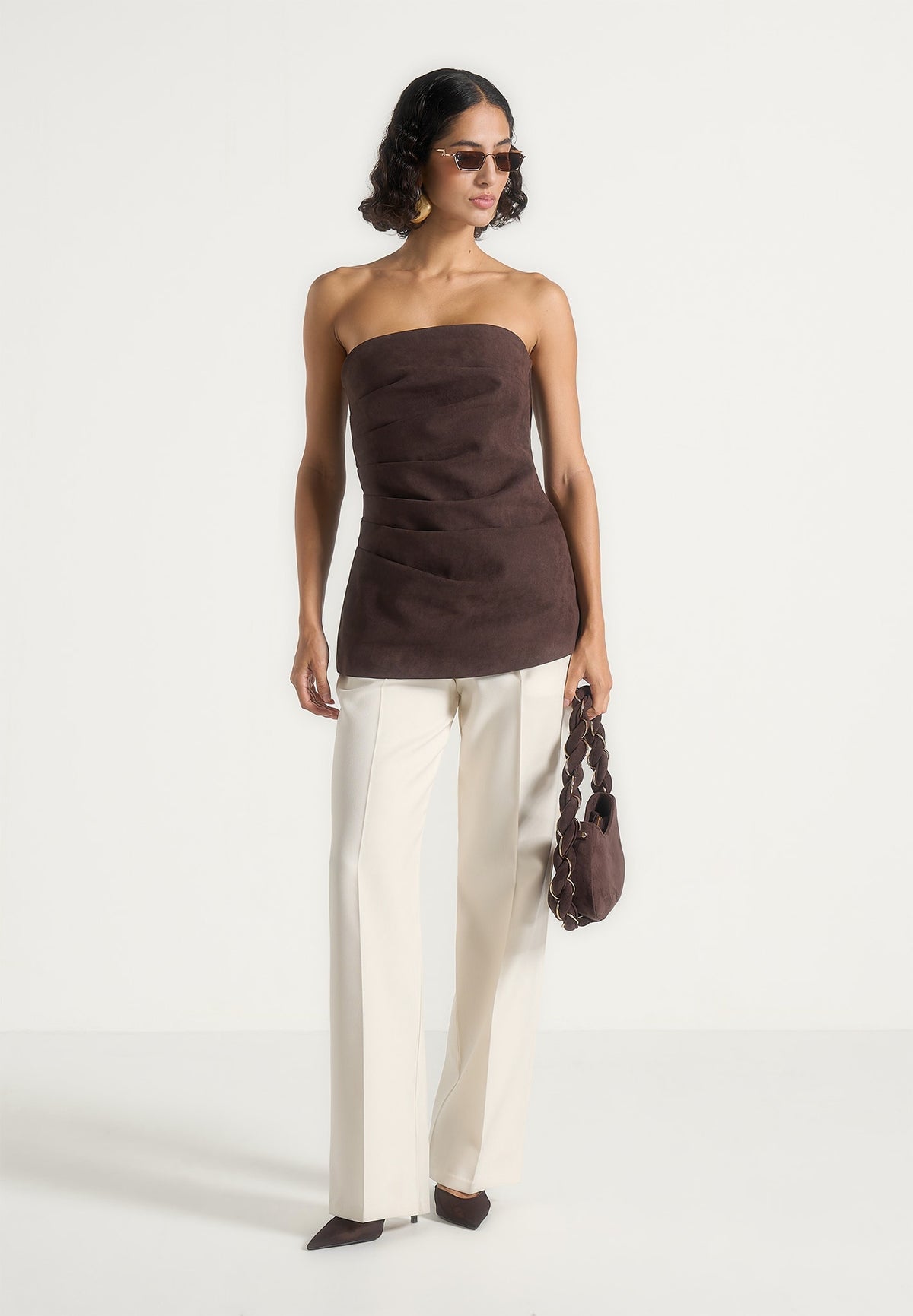 laurena-suede-tacked-longline-bandeau-top-brown