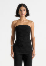laurena-suede-tacked-longline-bandeau-top-black
