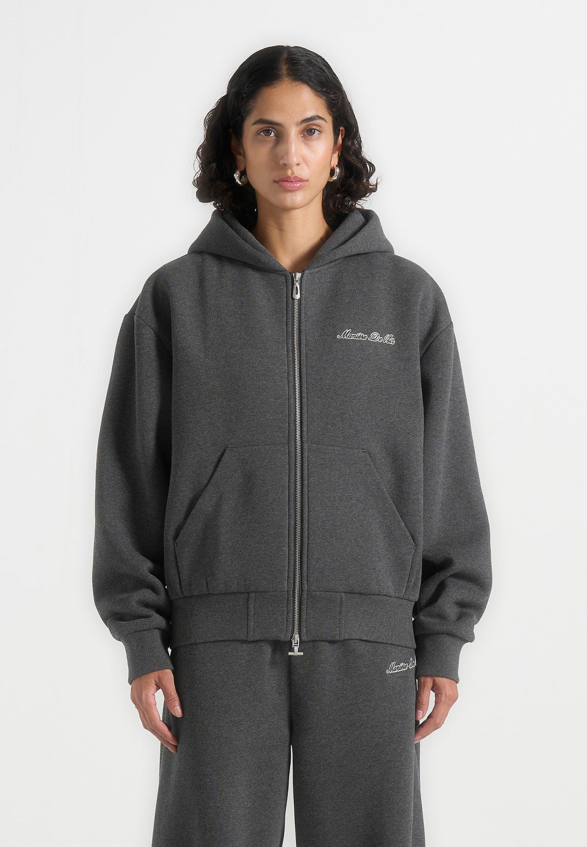 js002-unisex-signature-relaxed-fit-zip-hoodie-charcoal-grey