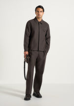 elliot-melange-tailored-shirt-brown