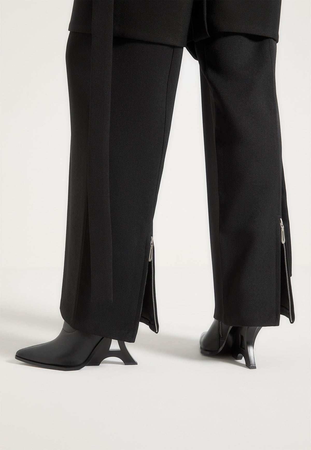 Isabelle - Tailored Belted Strap Detail Pants - Black