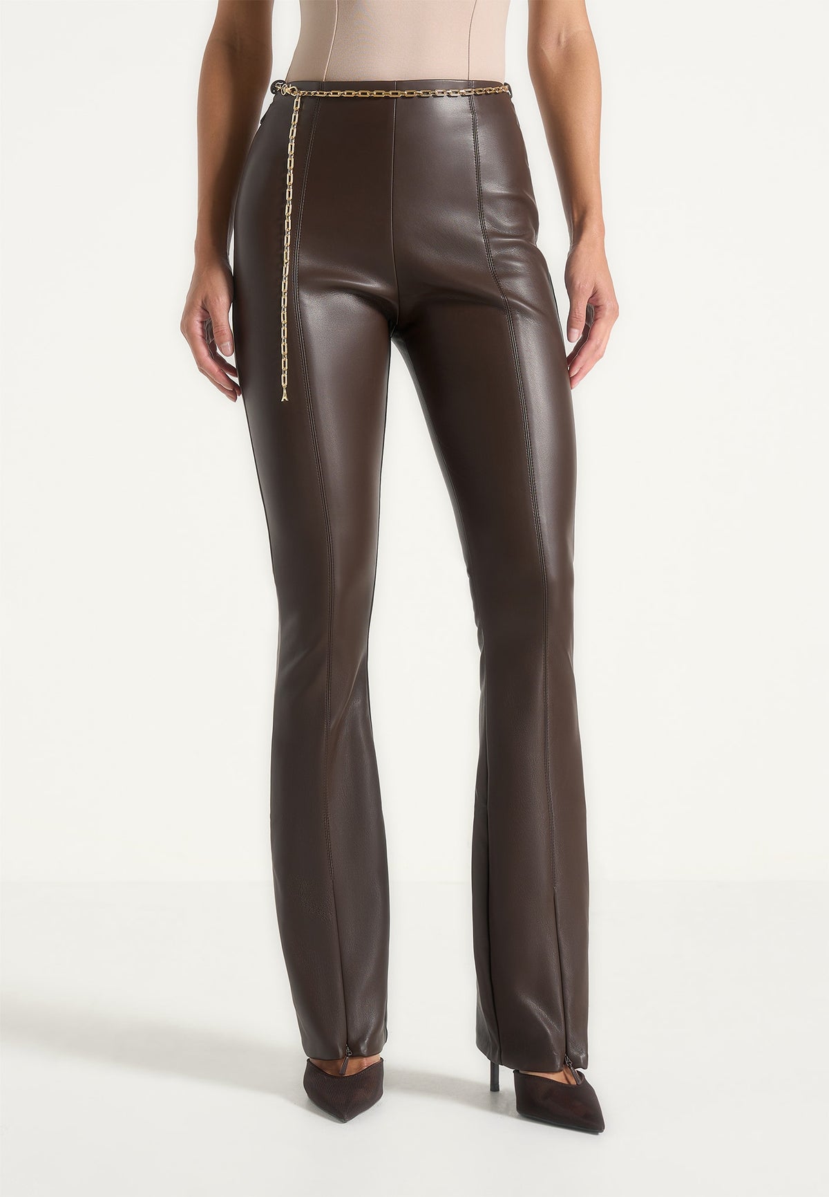 ninon-leather-fit-and-flare-trousers-with-chain-brown