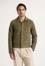 michel-suede-jacket-with-revere-collar-olive