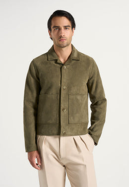 michel-suede-jacket-with-revere-collar-olive