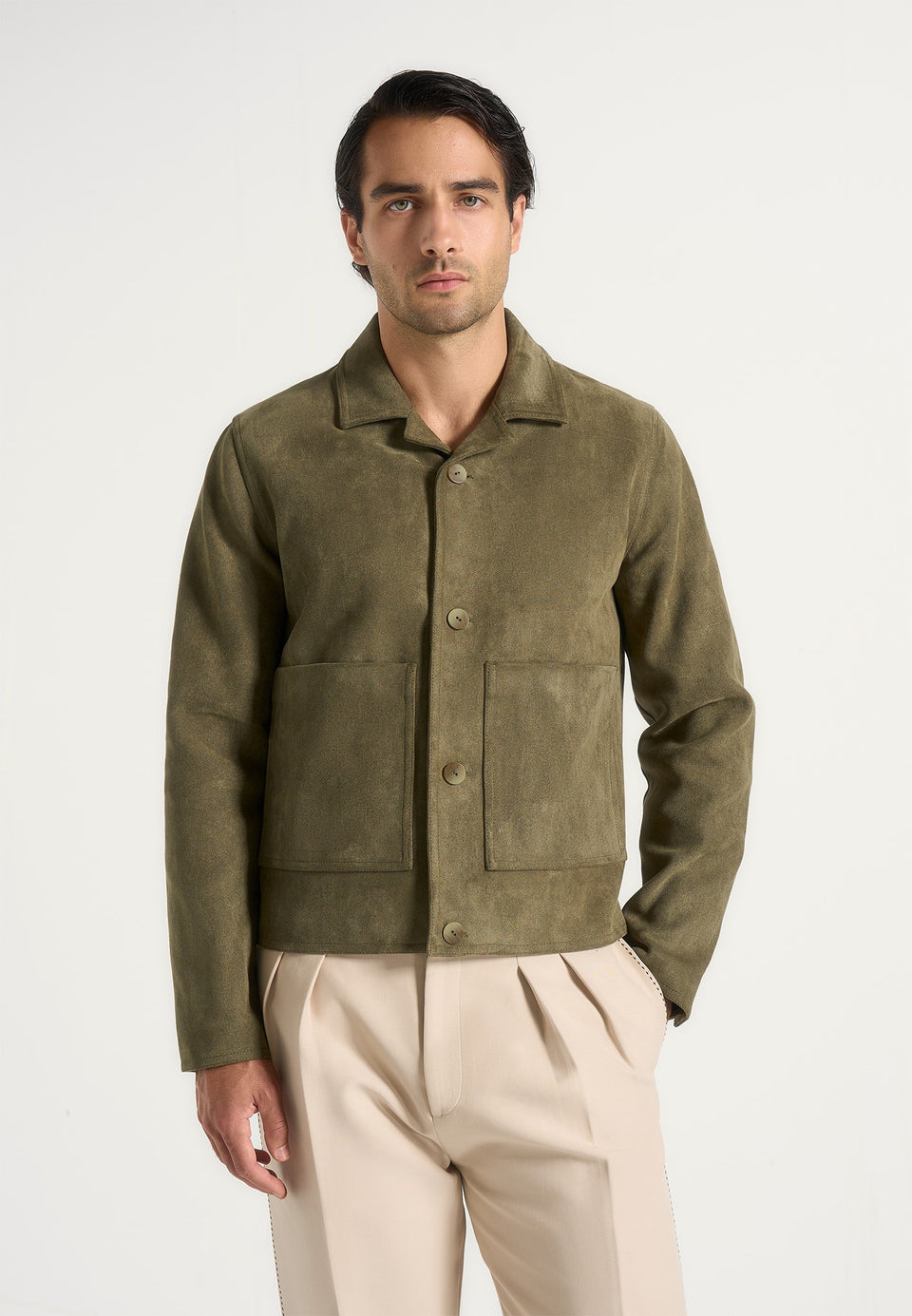 michel-suede-jacket-with-revere-collar-olive