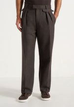 pierre-twin-pleat-melange-tailored-trousers-brown