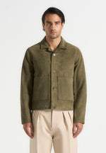 michel-suede-jacket-with-revere-collar-olive