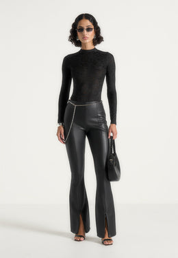 ninon-leather-fit-and-flare-trousers-with-chain-black