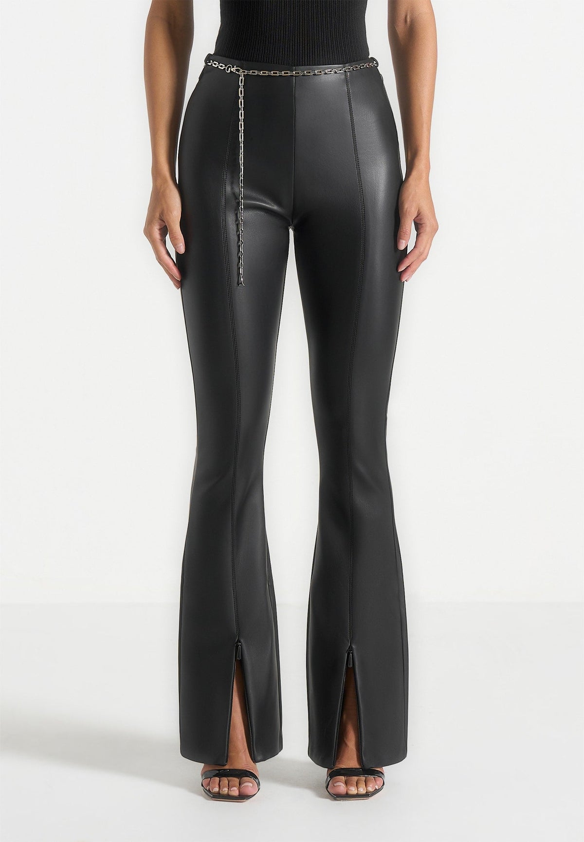 ninon-leather-fit-and-flare-trousers-with-chain-black