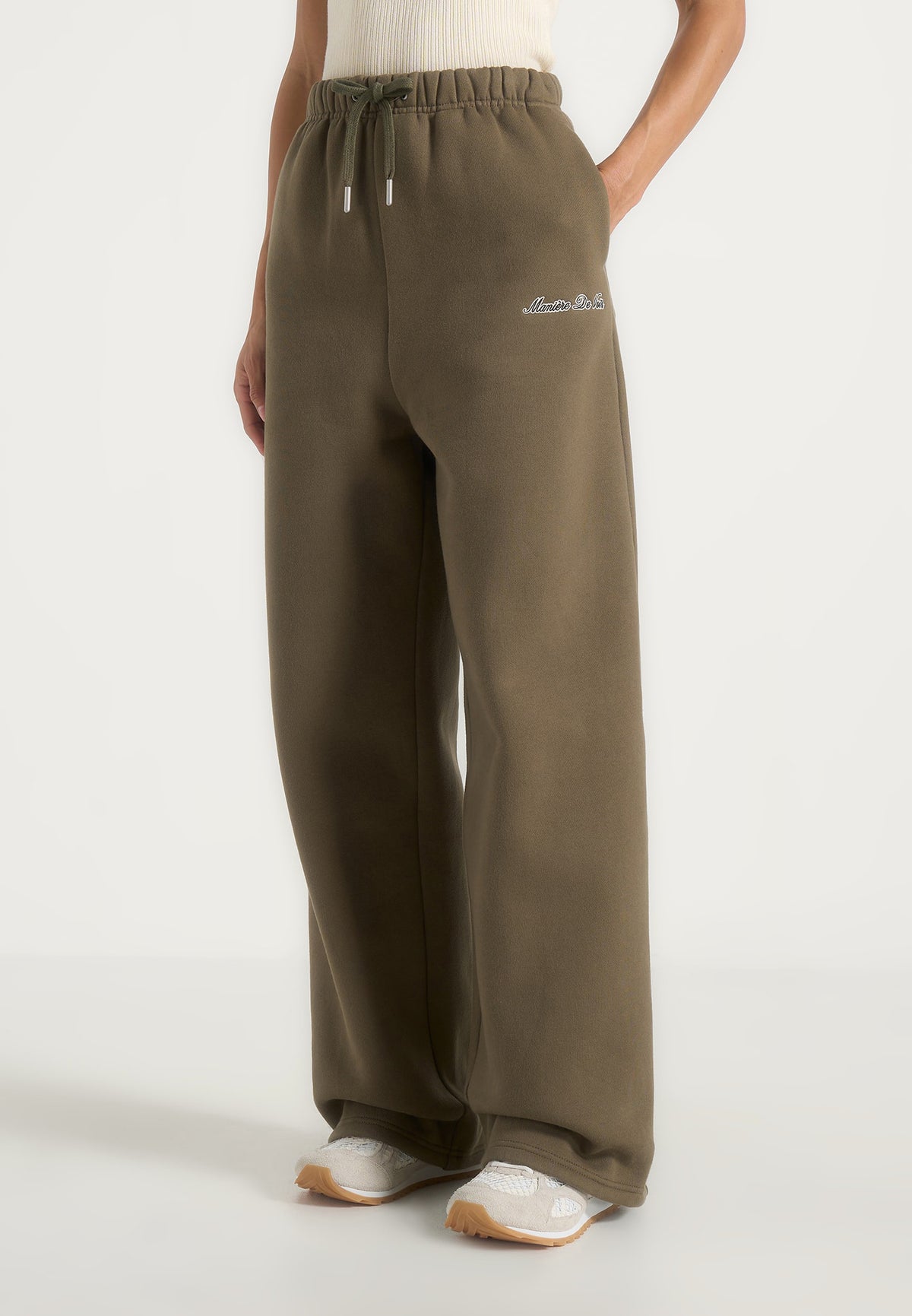 JS003 - Unisex Signature Wide Leg Sweatpants - Olive
