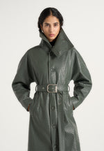 leyna-ostrich-hourglass-belted-coat-olive