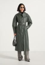 leyna-ostrich-hourglass-belted-coat-olive