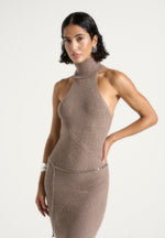 belina-halter-knitted-maxi-dress-with-chain-taupe