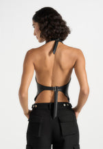 claudette-leather-halter-backless-top-black