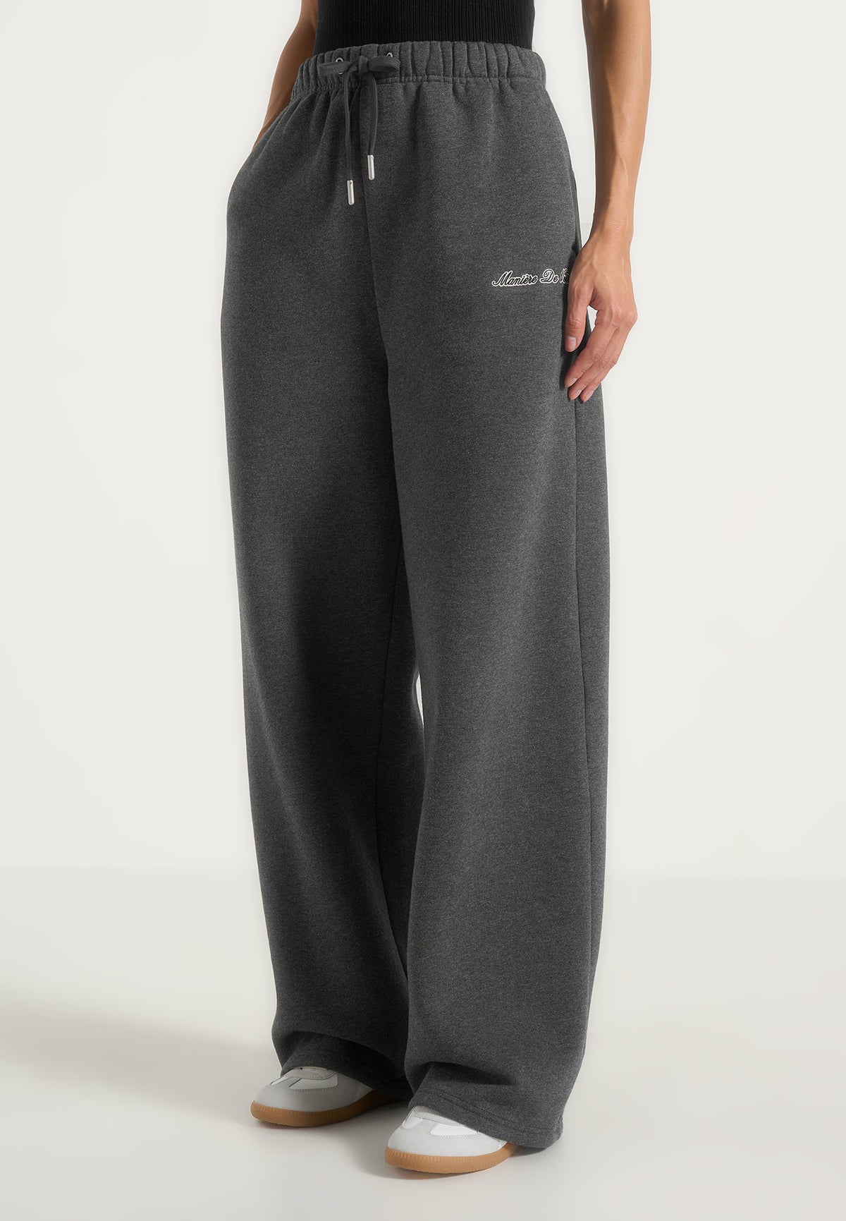 JS003 - Unisex Signature Wide Leg Sweatpants - Charcoal Grey