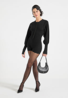 michele-knitted-scallop-hem-romper-black