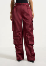 emilie-satin-high-waisted-cargo-pants-wine-red