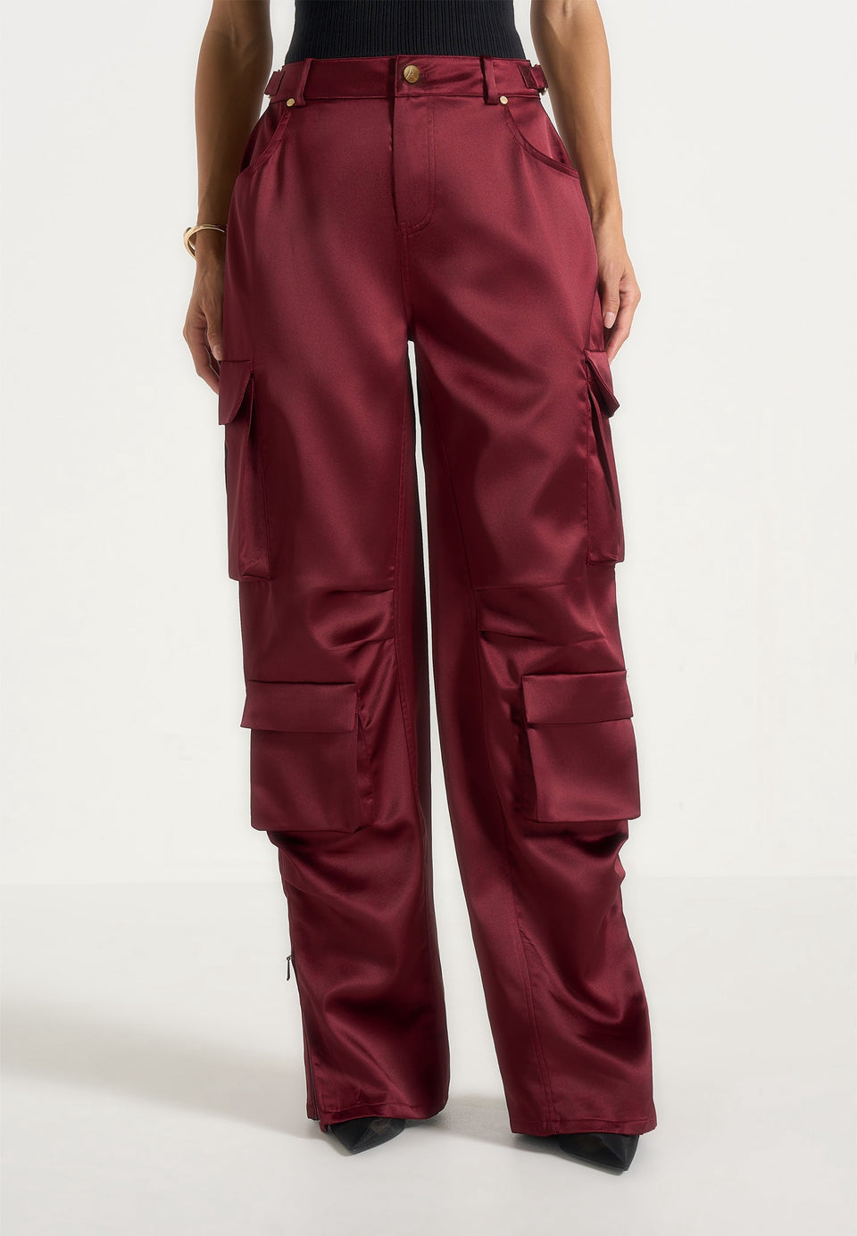 emilie-satin-high-waisted-cargo-pants-wine-red
