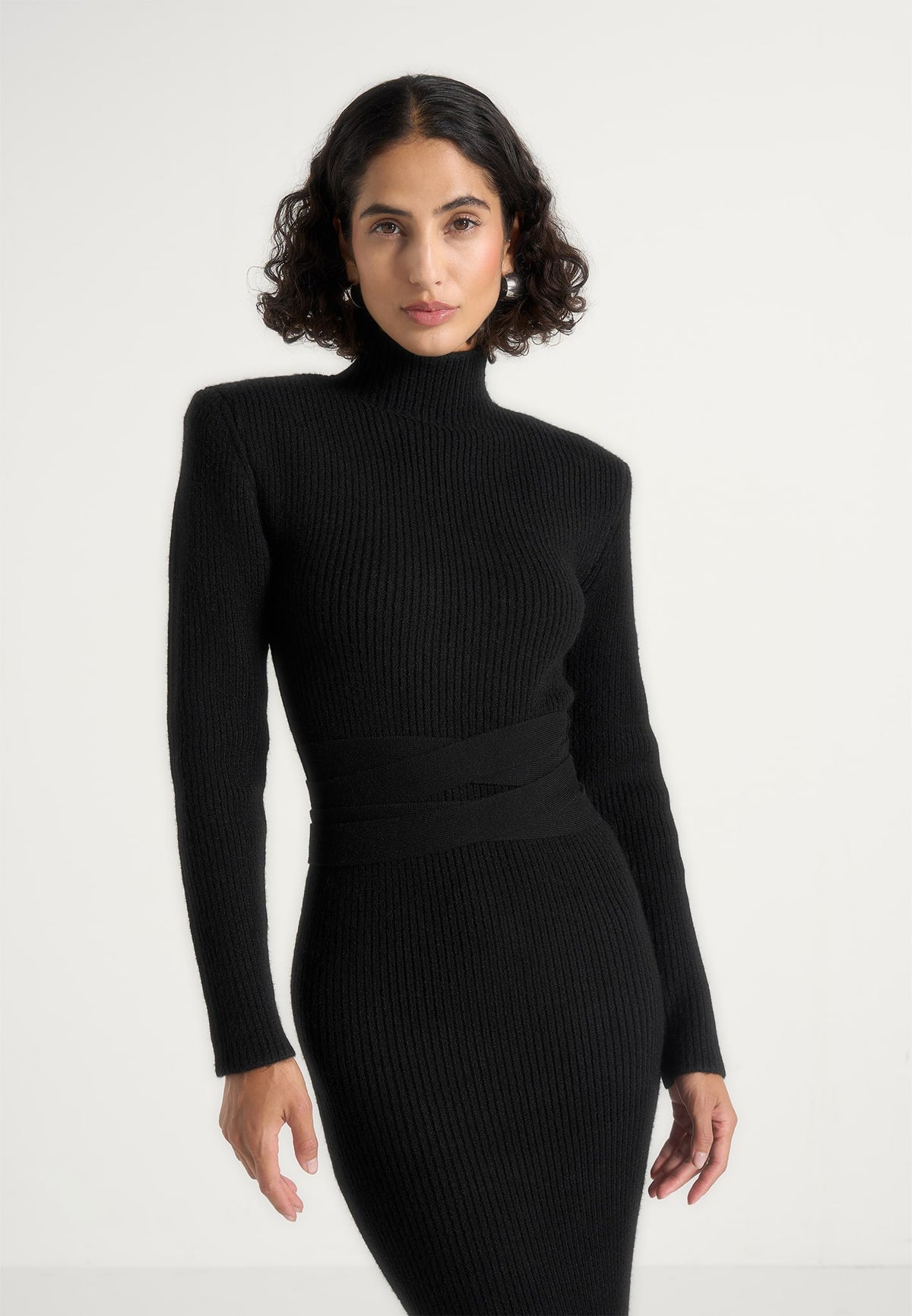 hana-wide-shoulder-knit-dress-with-waist-tie-black