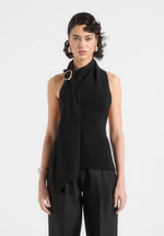 elodie-knitted-draped-halter-top-black