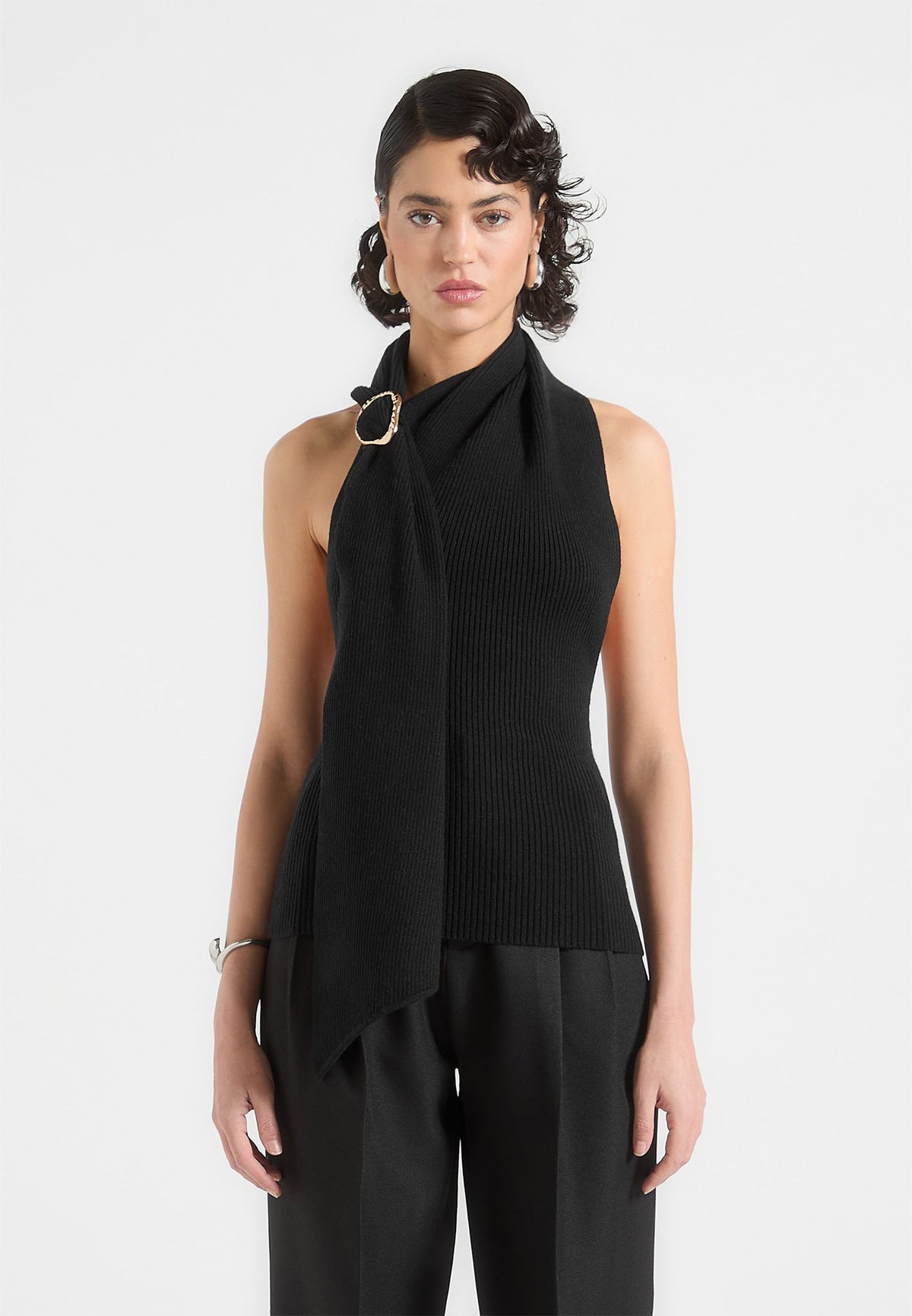 elodie-knitted-draped-halter-top-black