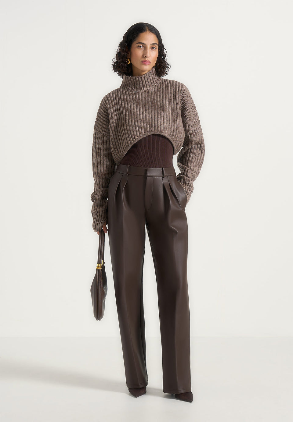 julie-leather-twin-pleat-trousers-brown