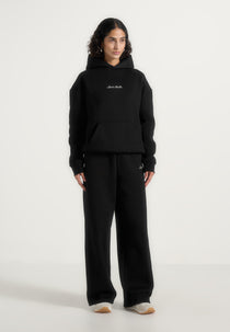 JS001 - Unisex Signature Relaxed Fit Hoodie - Black