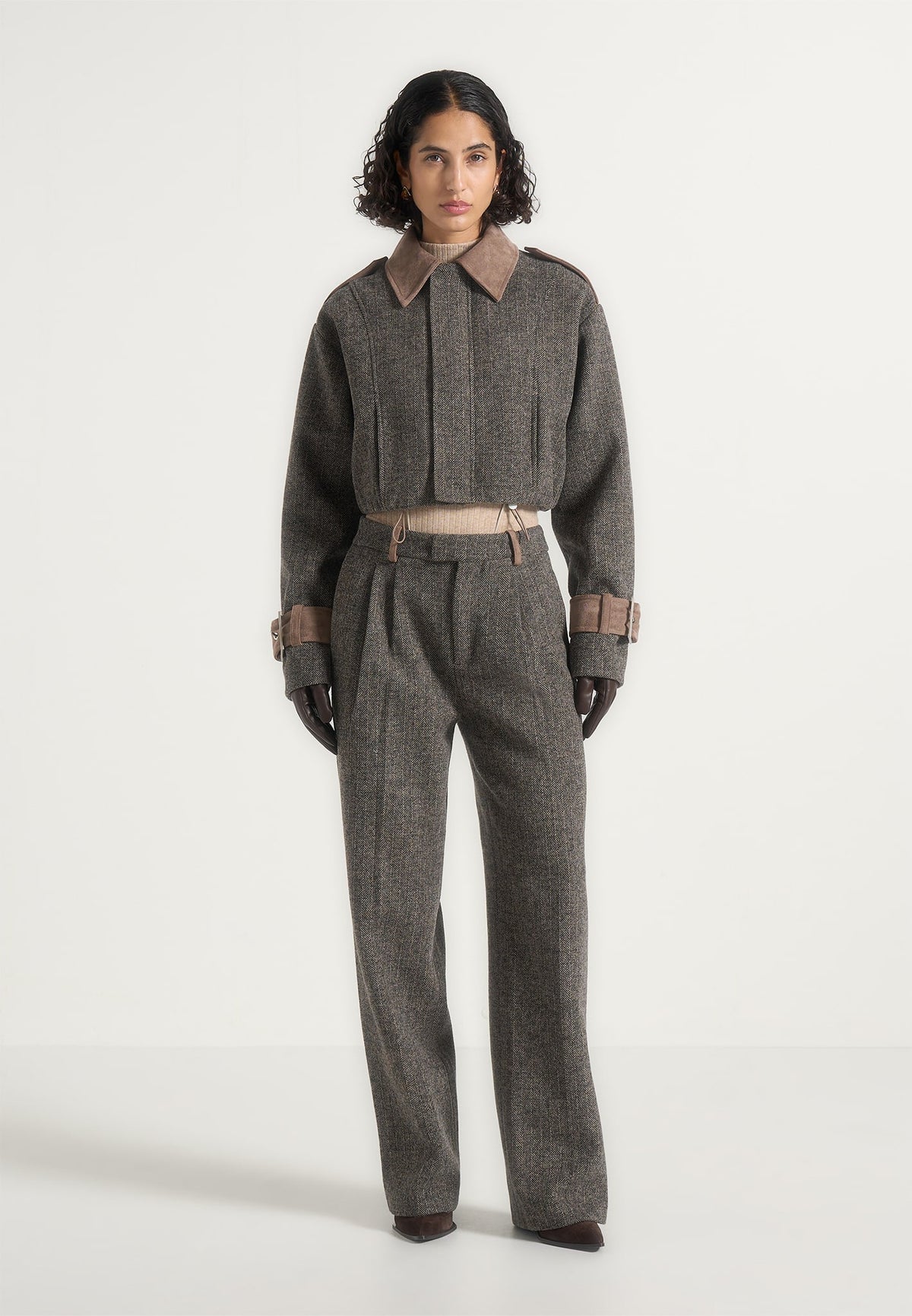 galia-herringbone-and-suede-bungee-hem-jacket-grey
