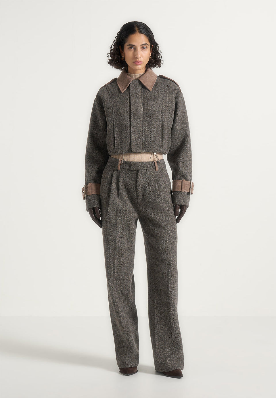 galia-herringbone-and-suede-bungee-hem-jacket-grey