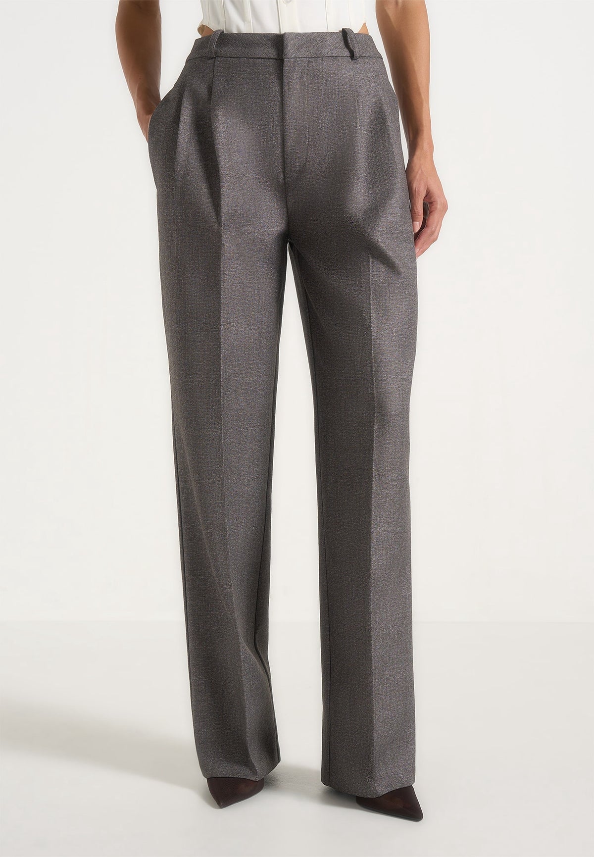 julie-speckled-tailored-twin-pleat-trousers-grey-speckle