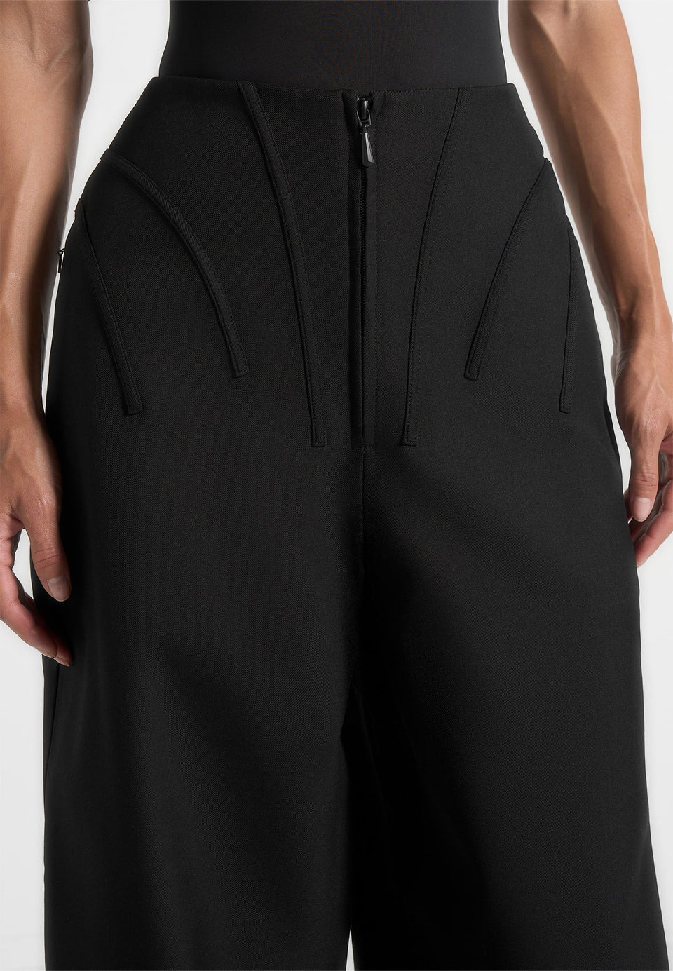 rena-high-waisted-corset-sculptural-trousers-black