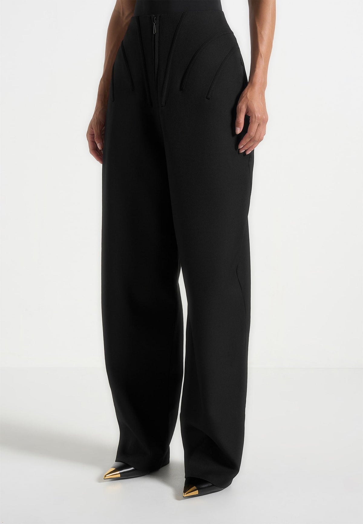 rena-high-waisted-corset-sculptural-trousers-black