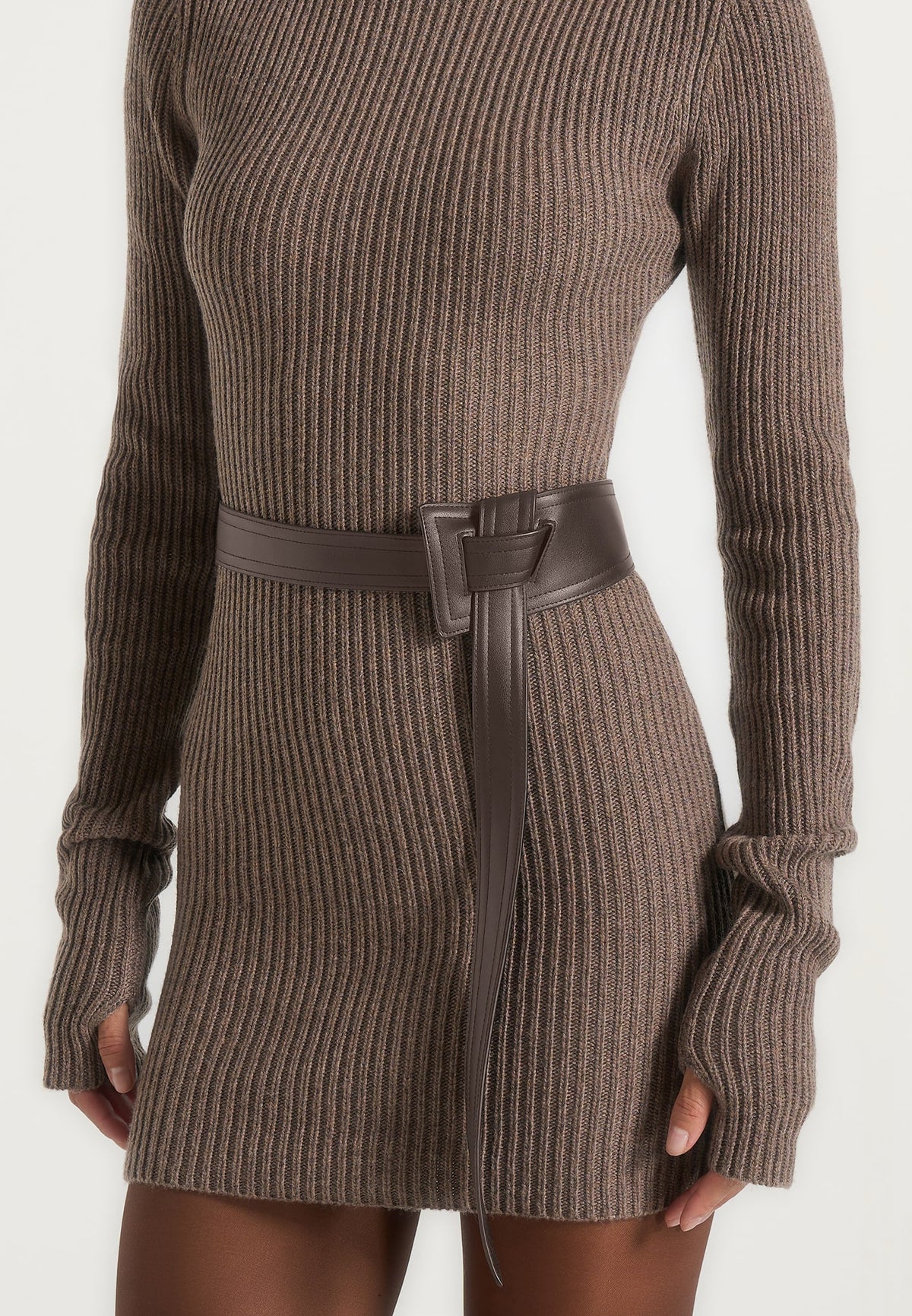 kalia-turtleneck-knitted-mini-dress-with-belt-taupe