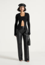 marisa-2-in-1-knit-bandeau-cardigan-black