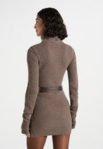 kalia-turtleneck-knitted-mini-dress-with-belt-taupe