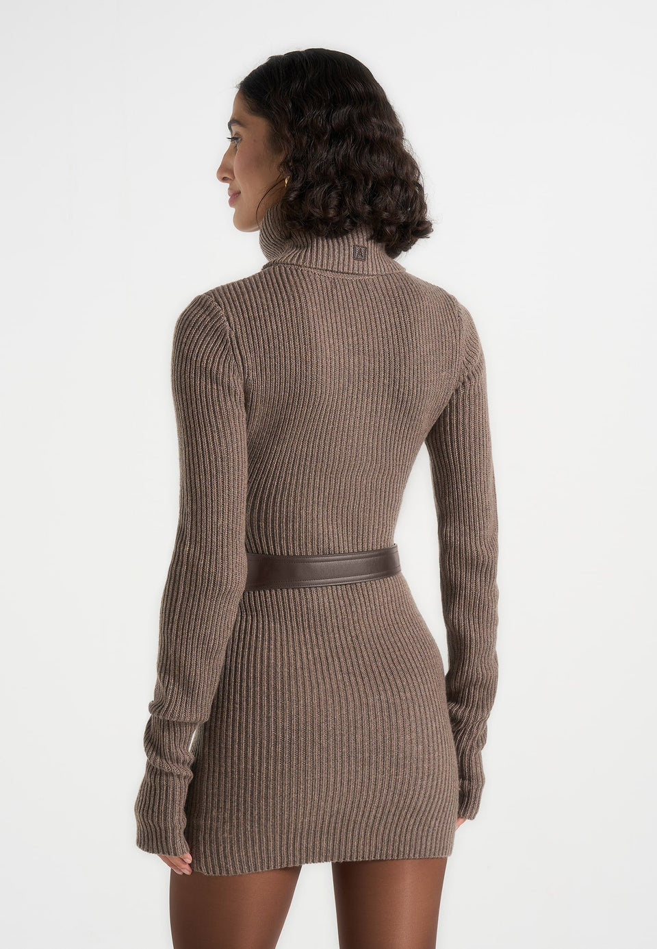 kalia-turtleneck-knitted-mini-dress-with-belt-taupe