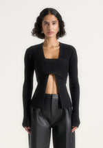 marisa-2-in-1-knit-bandeau-cardigan-black