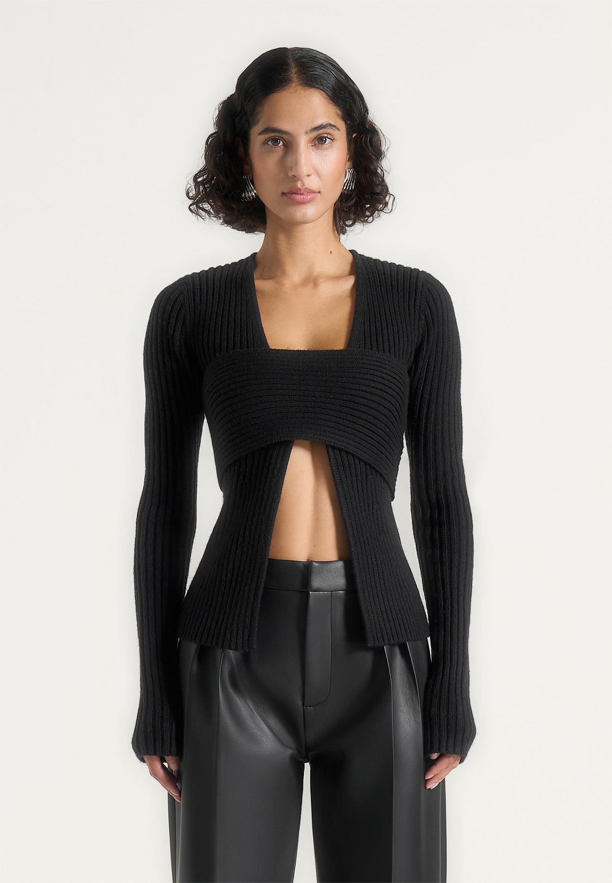 marisa-2-in-1-knit-bandeau-cardigan-black