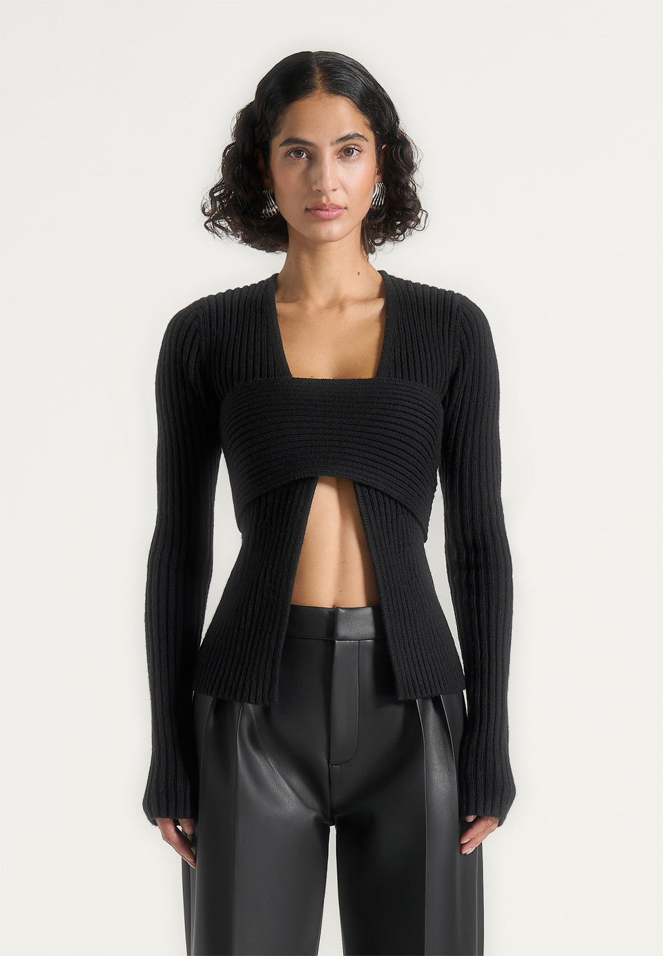 marisa-2-in-1-knit-bandeau-cardigan-black
