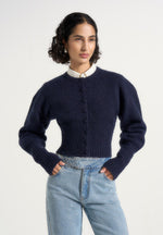 mayla-knitted-cinch-waist-cardigan-navy