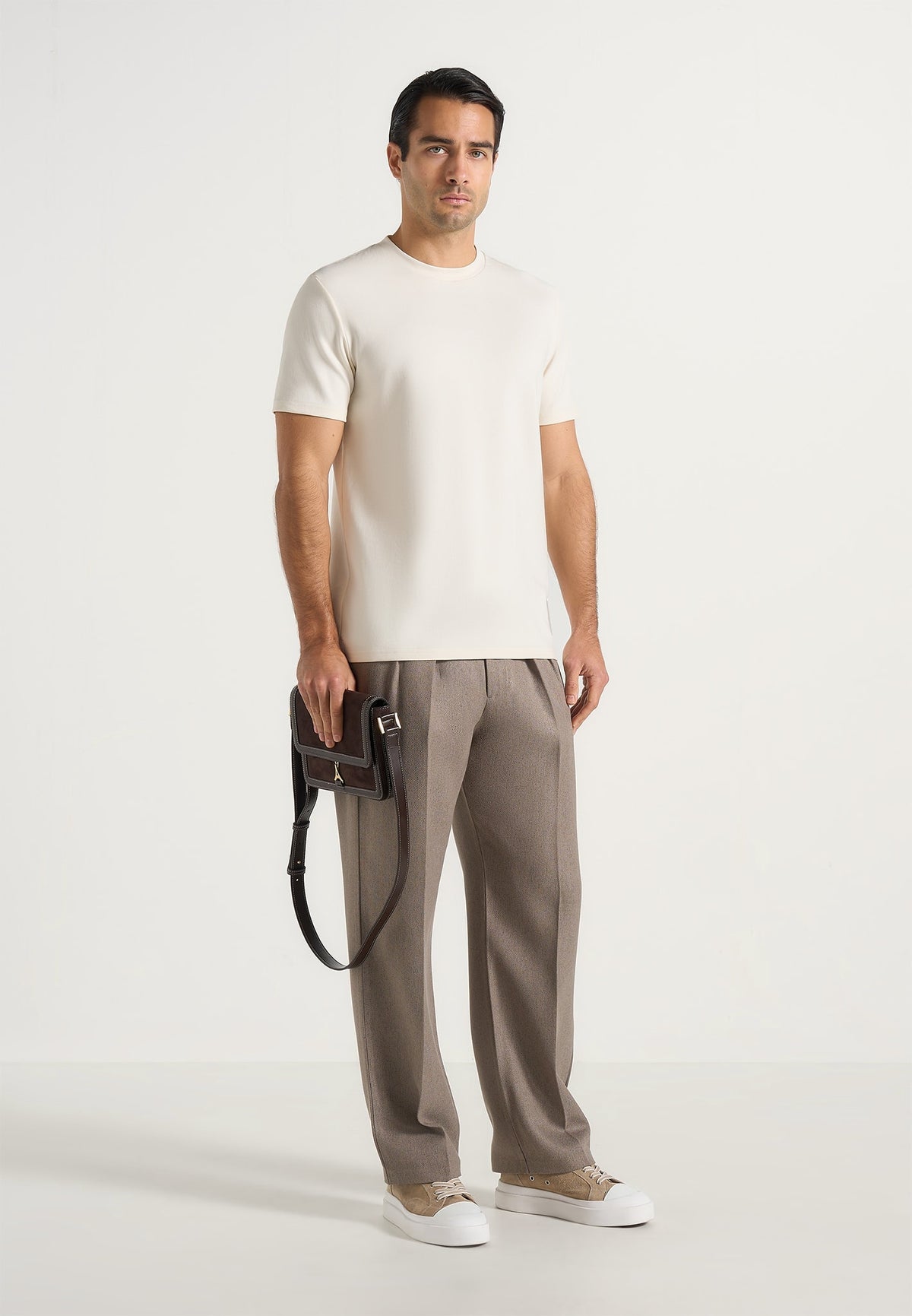 TS002 - Regular Fit Cotton T-Shirt - Cream