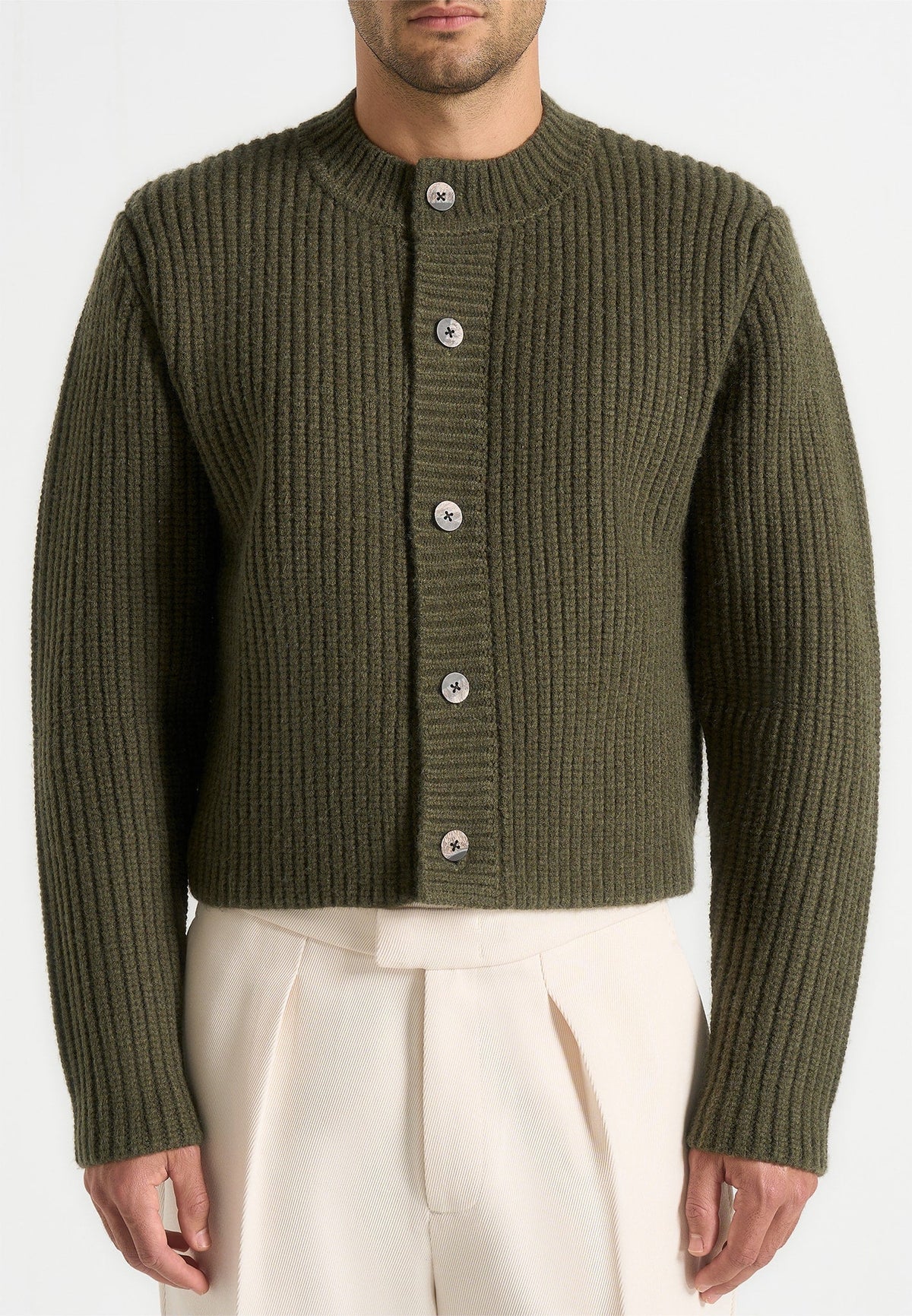 alix-unisex-crewneck-ribbed-knit-cardigan-olive
