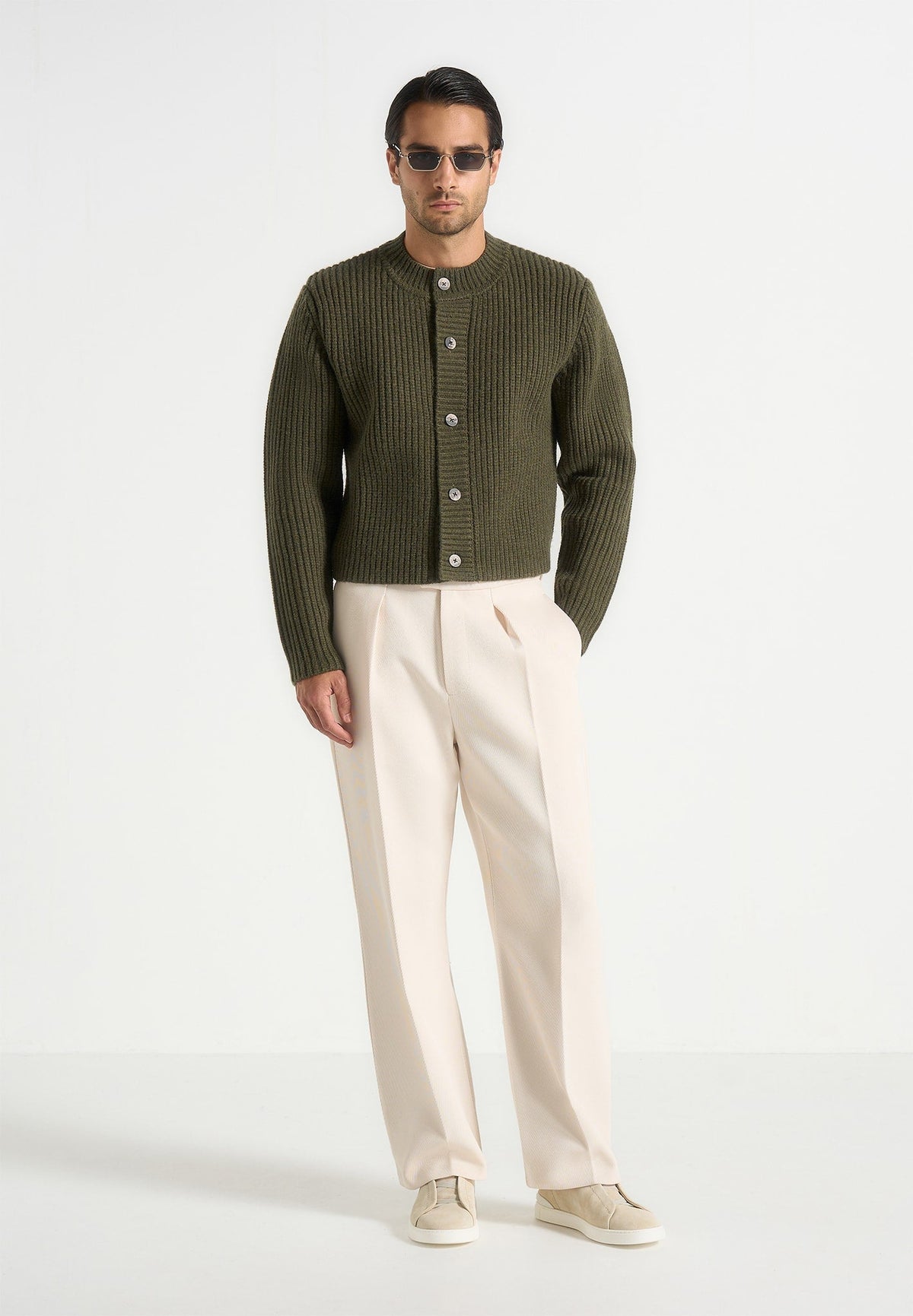 alix-unisex-crewneck-ribbed-knit-cardigan-olive