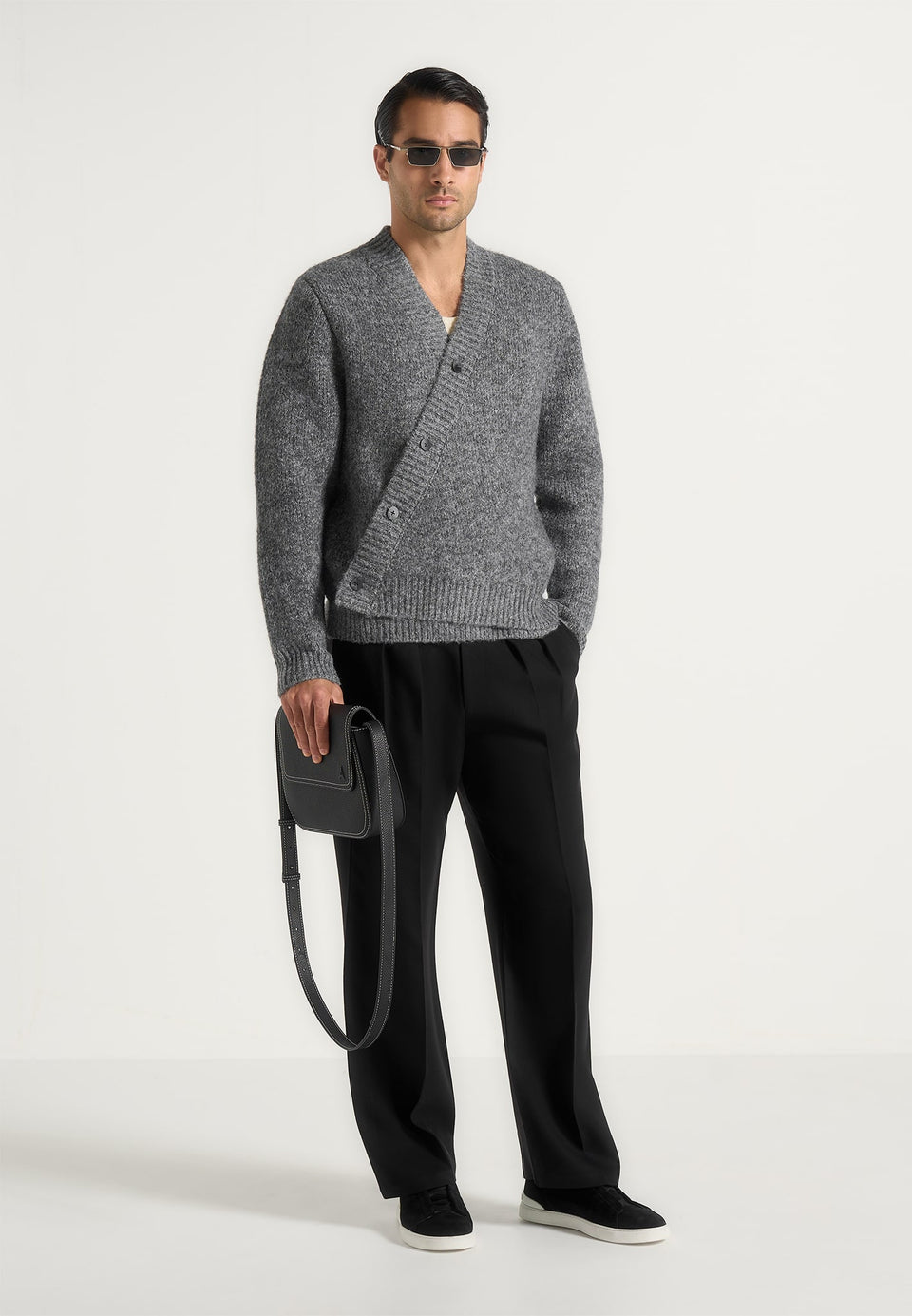 dani-unisex-asymmetric-brushed-knit-cardigan-grey