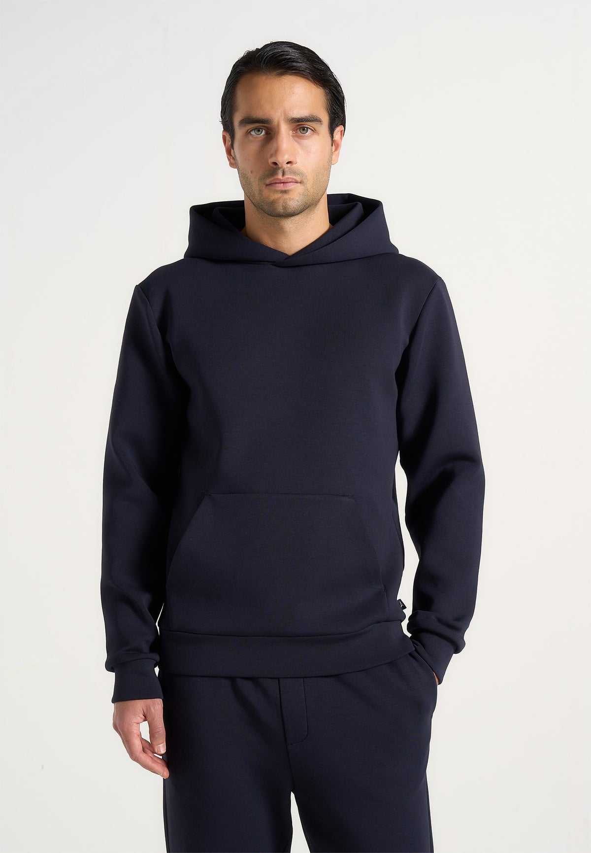 JS007 - Neoprene Minimal Regular Fit Hoodie - Navy